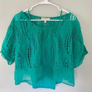 Tracey Reese Turquoise Top